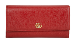 Gucci GG Marmont Continental Wallet, Leather, Red, 480199, 2*